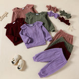 Conjunto para niña de Algodón Acanalado