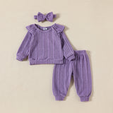 Conjunto para niña de Algodón Acanalado