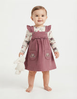 Conjunto Jumper Acanalado y Polera Floral para Niña