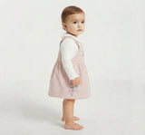 Conjunto Vestido Jumper Cotelé y Polera Tinkerbell para Niña