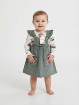 Conjunto Jumper Acanalado y Polera Floral para Niña