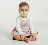 Conjunto Vestido Jumper Cotelé y Polera Tinkerbell para Niña