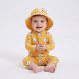 Traje de Baño de Manga Larga con Gorro UV Unisex Osito Sol